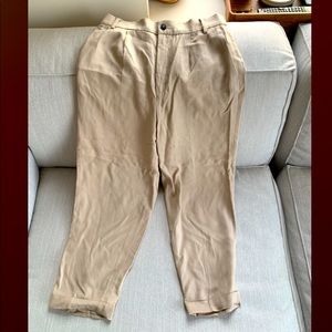 Zara tan cropped pants